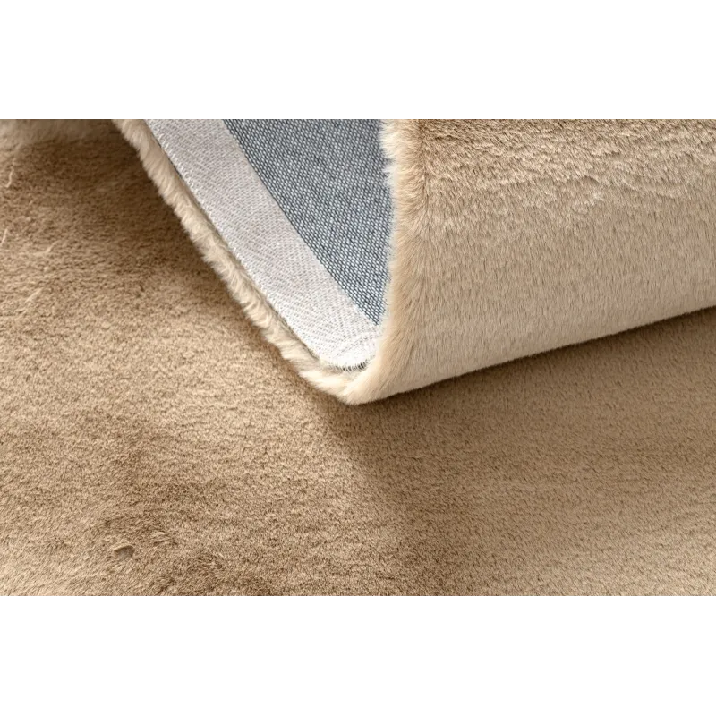 Teppich BUNNY Macchiato dunkles Beige KANINCHENFELLIMITAT