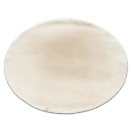 Teppich BUNNY Kreis Elfenbein KANINCHENFELLIMITAT