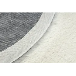 Teppich BUNNY Kreis Elfenbein KANINCHENFELLIMITAT