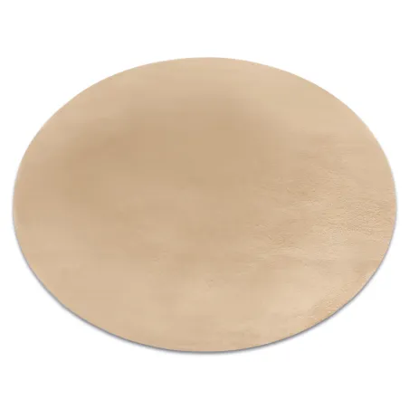 Teppich BUNNY Kreis Macchiato dunkles Beige KANINCHENFELL-IMITAT