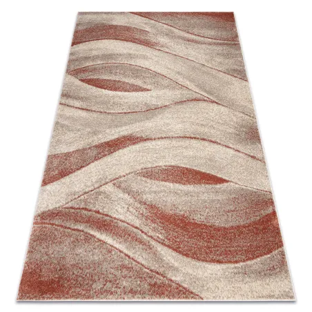 Teppich FUSION 1617 creme / terrakotta - Wellen, modern, abstrakt