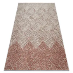 Teppich FUSION creme / terrakotta - Geometrisch, modern, abstrakt