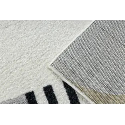 Teppich FUSION 1327 weiß / dunkelgrau / gold - Geometrisch, modern, abstrakt