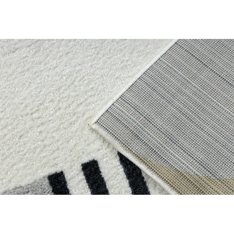 Teppich FUSION 1327 weiß / dunkelgrau / gold - Geometrisch, modern, abstrakt