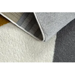 Teppich FUSION 1327 weiß / dunkelgrau / gold - Geometrisch, modern, abstrakt