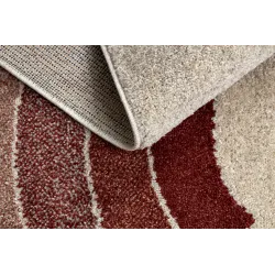 Teppich FUSION 0807 creme / bordeaux - Geometrisch, modern, abstrakt