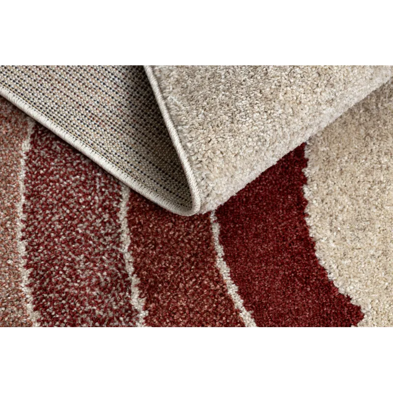 Teppich FUSION 0807 creme / bordeaux - Geometrisch, modern, abstrakt