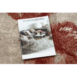 Teppich FUSION 8259 creme / bordeaux - Blüten, modern, abstrakt