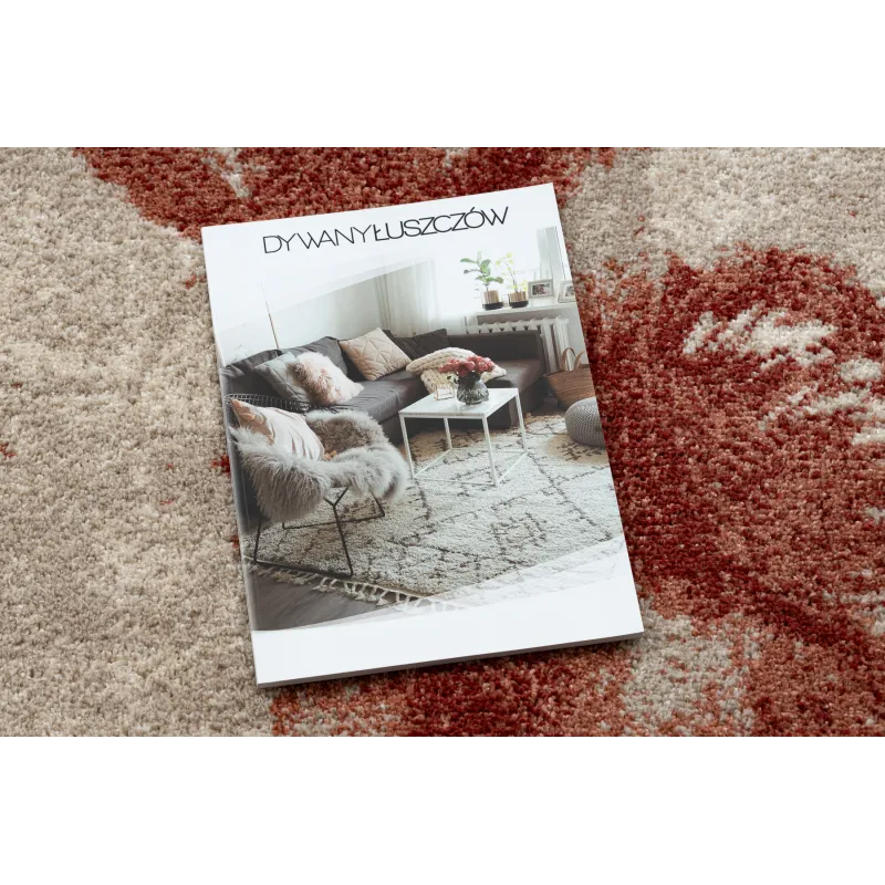 Teppich FUSION 8259 creme / bordeaux - Blüten, modern, abstrakt
