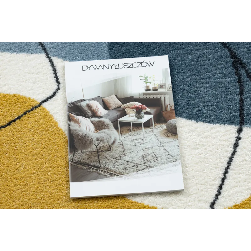 Teppich FUSION 7158 weiß / gelb / blau - Geometrisch, modern, abstrakt