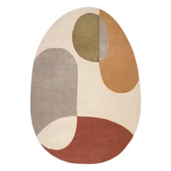 Teppich FUSION creme / terakotta Shape - Geometrisch, modern, abstrakt, unregelmäßig
