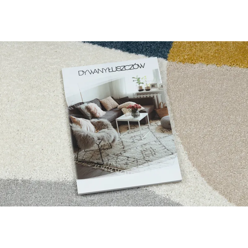 Teppich FUSION 5706 weiß / hellgrau / gold Form - Geometrisch, modern, abstrakt, unregelmäßig