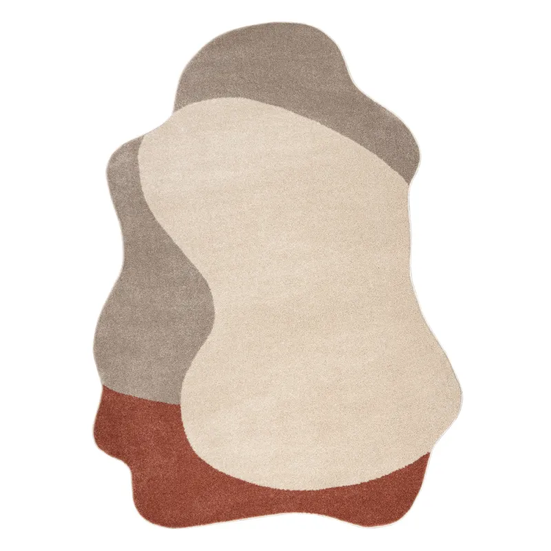 Teppich FUSION 5710 creme / terrakotta Form - Abstraktion, modern, abstrakt, unregelmäßig