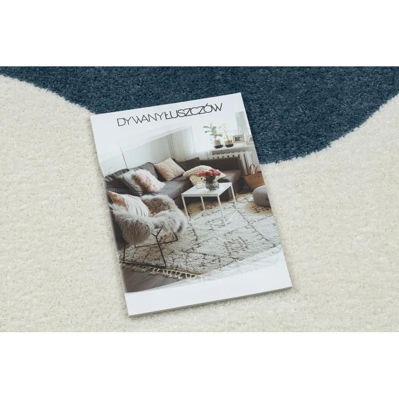 Teppich FUSION 5710 weiß / marineblau Form - Abstraktion, modern, abstrakt, unregelmäßig