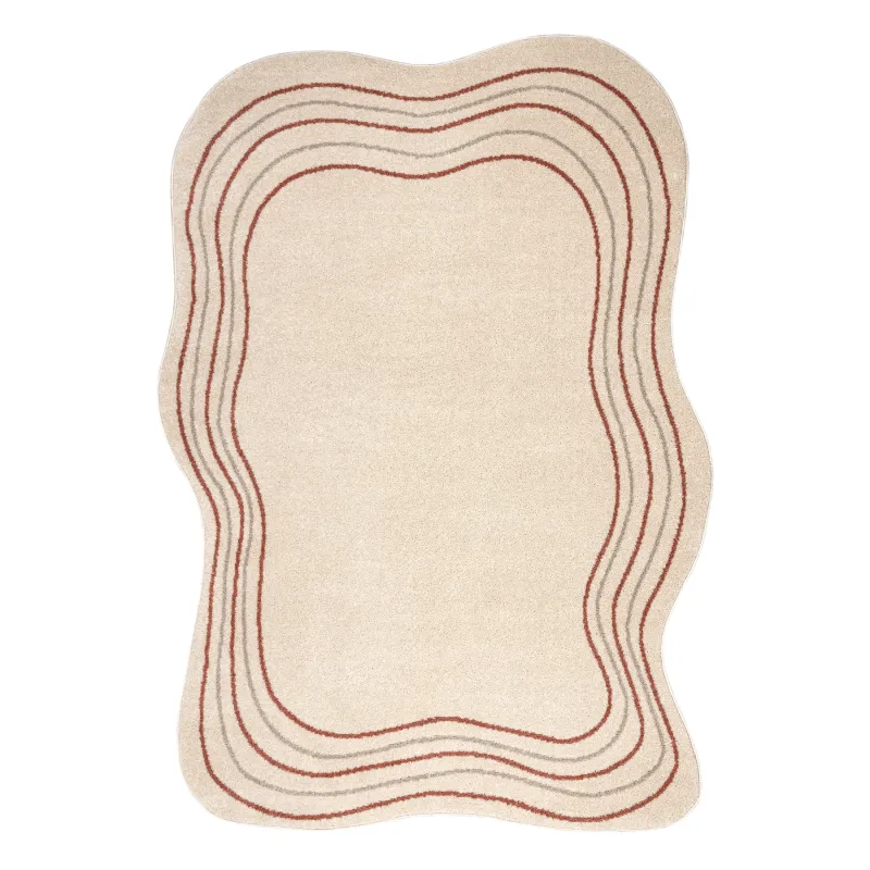 Teppich FUSION 5707 creme / terrakotta Form - Abstraktion, modern, abstrakt, unregelmäßig