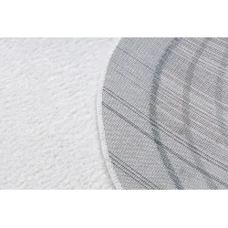 Teppich FUSION 5707 weiß / dunkelgrün Form - Abstraktion, modern, abstrakt, unregelmäßig
