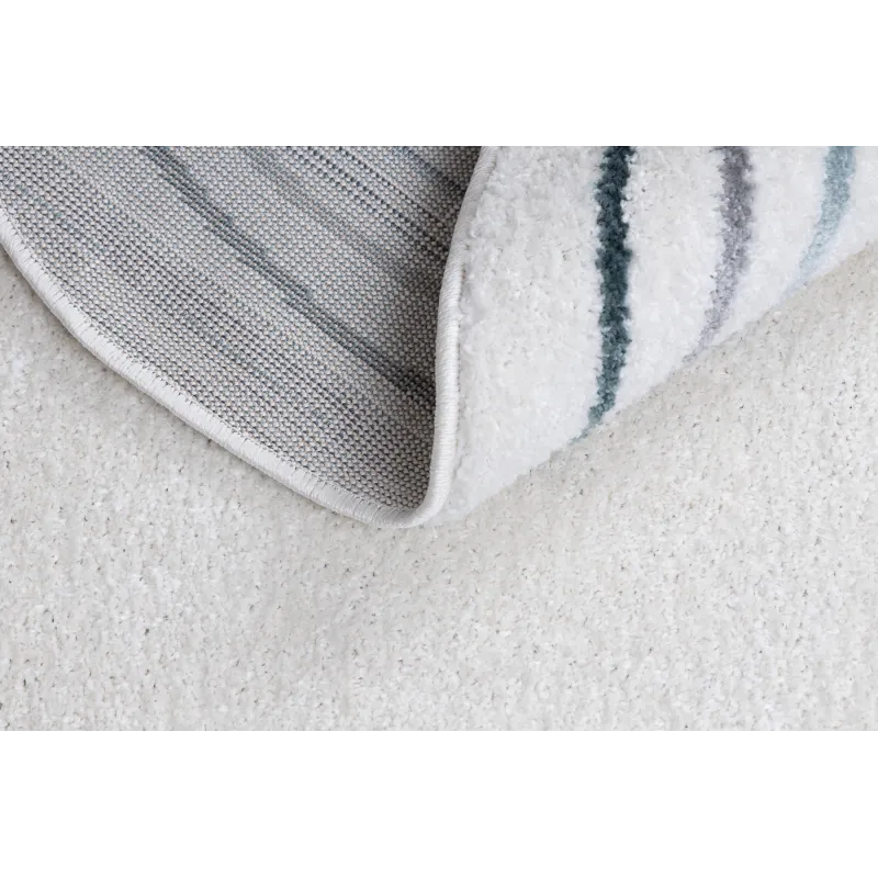 Teppich FUSION 5707 weiß / dunkelgrün Form - Abstraktion, modern, abstrakt, unregelmäßig
