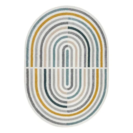Teppich FUSION 5711 weiß / dunkelgrün Form - Geometrisch, modern, abstrakt, unregelmäßig