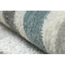 Teppich FUSION 5711 weiß / dunkelgrün Form - Geometrisch, modern, abstrakt, unregelmäßig