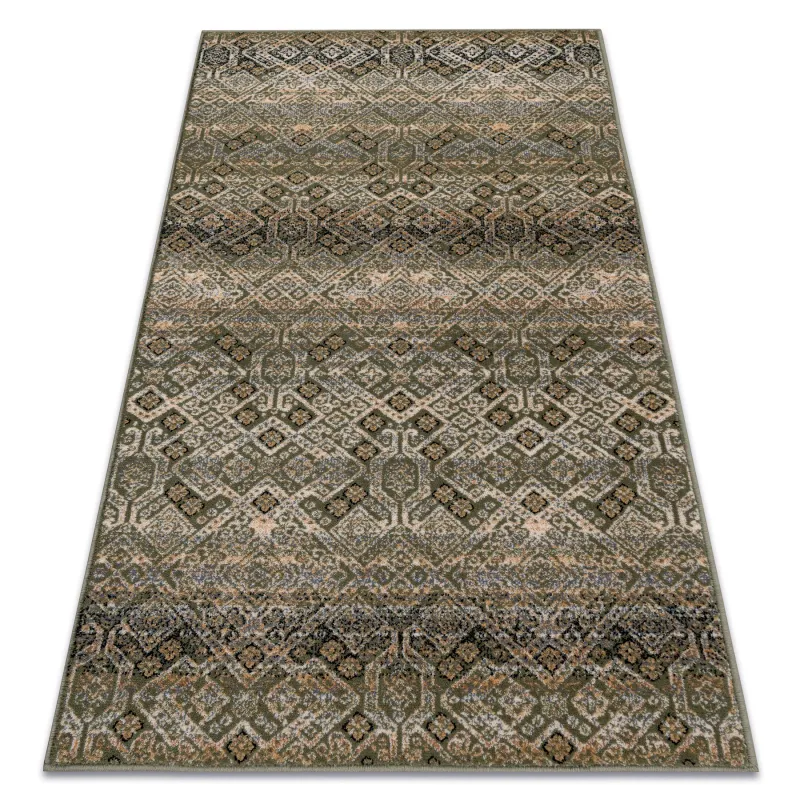 Wollenteppich NAIN Ornament, Blumen 1044/51058 grün / beige