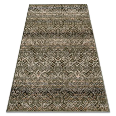 Wollenteppich NAIN Ornament, Blumen 1044/51058 grün / beige