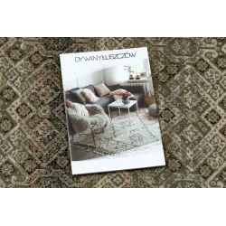 Wollenteppich NAIN Ornament, Blumen 1044/51058 grün / beige
