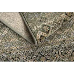 Wollenteppich NAIN Ornament, Blumen 1044/51058 grün / beige