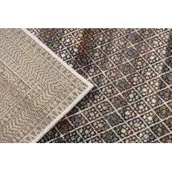 Wollenteppich NAIN Rahmen, Rauten 1277/51655 beige / grau / braun