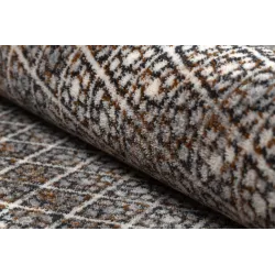 Wollenteppich NAIN Rahmen, Rauten 1277/51655 beige / grau / braun