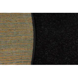 Teppich ETON PLUS rund schwarz einfarbig, uni, glatt