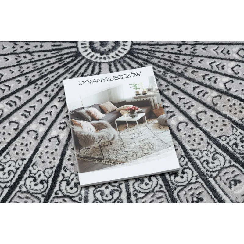 Teppich ALLURE 5715 Abstraktion - Strukturell, stilvoll, glamourös hellgrau / weiß