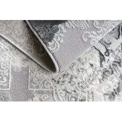 Teppich ALLURE 5715 Abstraktion - Strukturell, stilvoll, glamourös hellgrau / weiß
