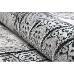Teppich ALLURE 5715 Abstraktion - Strukturell, stilvoll, glamourös hellgrau / weiß