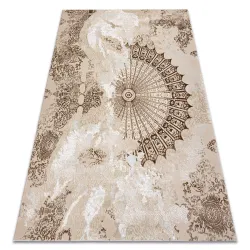 Teppich ALLURE Abstraktion - Strukturell, stilvoll, Glamour beige / weiß