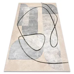Teppich ALLURE Geometrisch - Strukturell, stilvoll, Glamour beige / grün