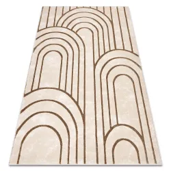 Teppich ALLURE Geometrisch - Strukturell, stilvoll, Glamour Beige