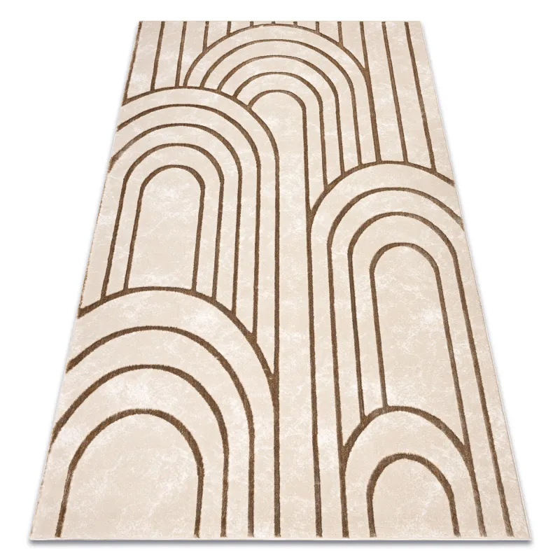 Teppich ALLURE 5756 Geometrisch - Strukturell, stilvoll, Glamour Beige