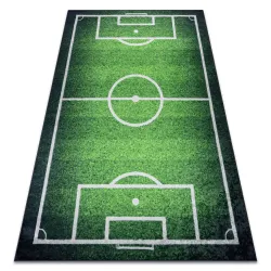 Waschbarer Teppich BAMBINO Spielfeld, Fußball für Kinder rutschfest – grün