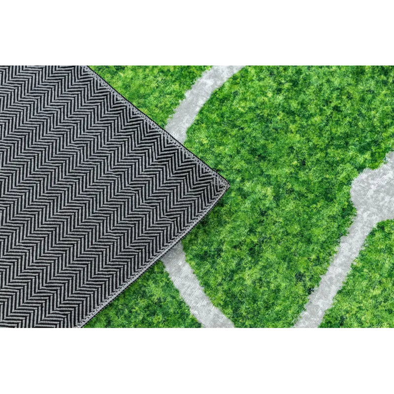 Waschbarer Teppich BAMBINO 58690 Spielfeld, Fußball für Kinder rutschfest – grün