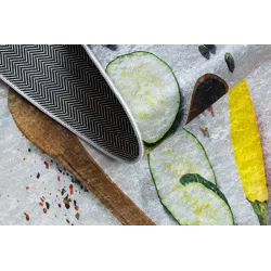 Waschbarer Teppich ANDRE 33580 Gewürze, Gemüse für die Küche, rutschfest - silber / grün