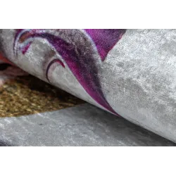 Waschbarer Teppich ANDRE 33580 Gewürze, Gemüse für die Küche, rutschfest - silber / grün