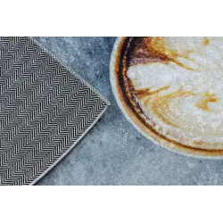 Waschbarer Teppich ANDRE 33300 Kaffee, für die Küche, rutschfest - grau / braun