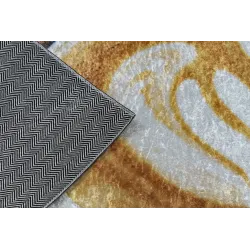 Waschbarer Teppich ANDRE 33210 Kaffee, für die Küche, rutschfest - braun