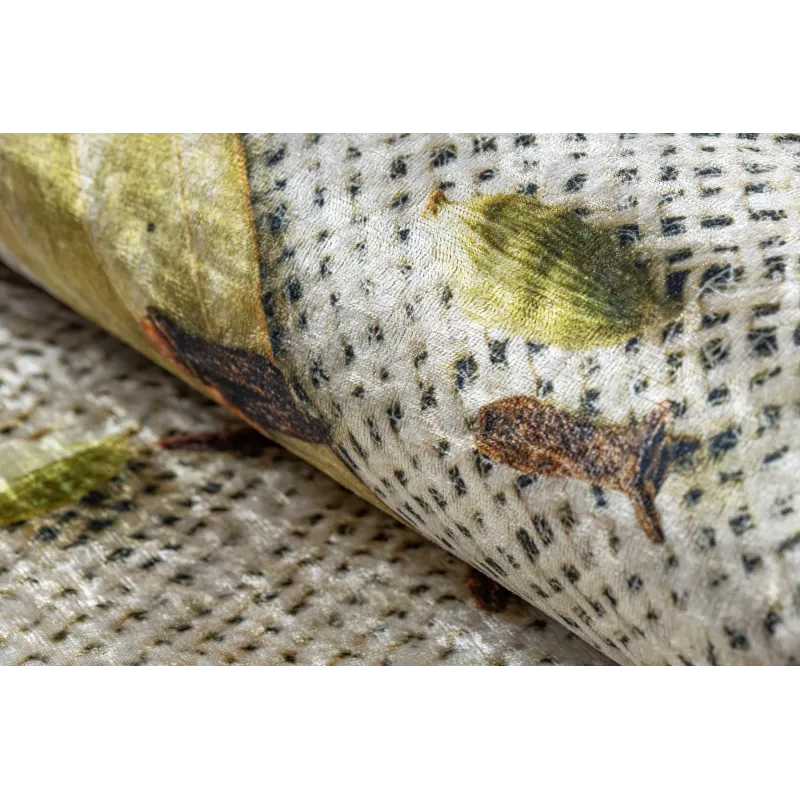 Waschbarer Teppich ANDRE 29040 Gewürze, für die Küche, rutschfest - braun / beige