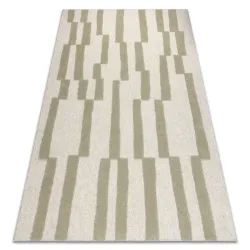 Teppich FLUX 461.109.SA400 Woll OSTA - Geometrisch, strukturell, Loft Beige / Grün