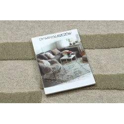 Teppich FLUX 461.109.SA400 Woll OSTA - Geometrisch, strukturell, Loft Beige / Grün
