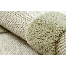 Teppich FLUX 461.109.SA400 Woll OSTA - Geometrisch, strukturell, Loft Beige / Grün