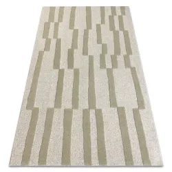 Teppich FLUX 461.109.SA401 Woll OSTA - Geometrisch, strukturell, Loft Grau / Grün