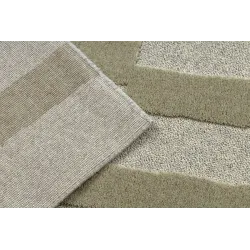 Teppich FLUX 461.109.SA401 Woll OSTA - Geometrisch, strukturell, Loft Grau / Grün
