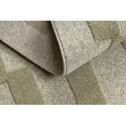 Teppich FLUX 461.109.SA401 Woll OSTA - Geometrisch, strukturell, Loft Grau / Grün